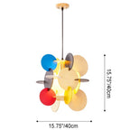 Contemporary Creative Round Building Blocks Acrylic Iron 1-Light Pendant Light For Living Room Lumendat