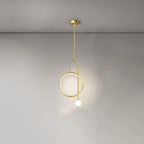 European Minimalist Light Luxury Circular Metal Acrylic LED Chandelier Lumendat