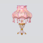 European Luxury Fabric Lace Resin 1-Light Table Lamp Lumendat