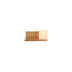 Japanese Minimalist Wood Square Glass 1-Light Wall Sconce Lamp