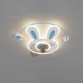Lumendat Cartoon Creative Bunny Carrot LED Flush Mount Ceiling Fan Light Lumendat