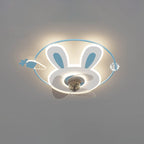 Lumendat Cartoon Creative Bunny Carrot LED Flush Mount Ceiling Fan Light Lumendat