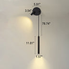 Nordic Minimalist Long Cylindrical Spotlight LED Wall Sconce Lamp