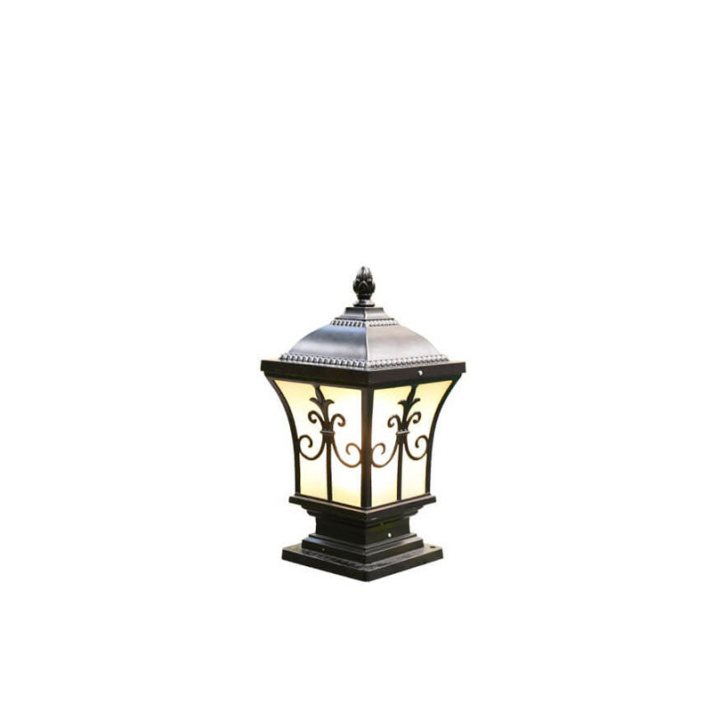 Modern Vintage Waterproof Patio Solar Outdoor Column Head Light Lumendat