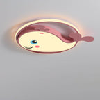 Lumendat Cartoon Creative Dolphin Circle LED Kids Flush Mount Ceiling Light Lumendat