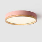 Simple Macaron Round Acrylic LED Flush Mount Ceiling Light BulbSquare