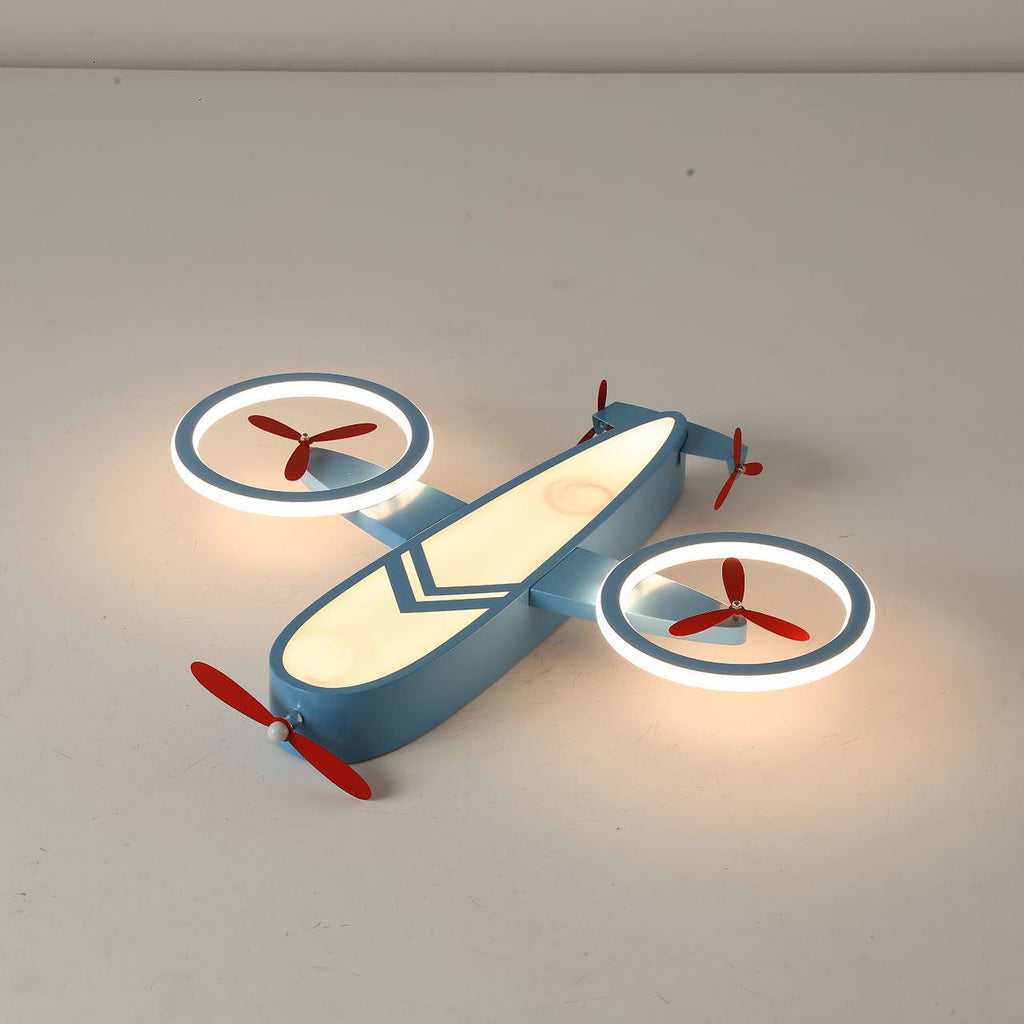 Lumendat Contemporary Creative Acrylic Cartoon Airplane LED Kids Flush Mount Ceiling Light For Living Room Lumendat