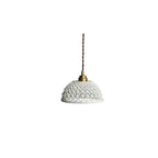 Vintage Ceramic Lattice Design 1 - Light Pendant Light BulbSquare