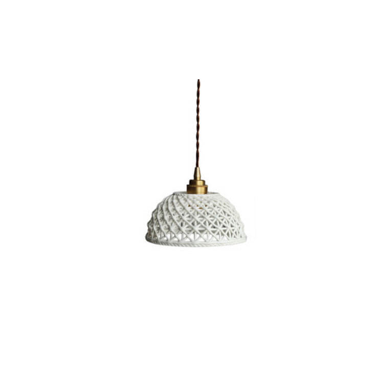Vintage Ceramic Lattice Design 1 - Light Pendant Light