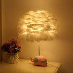Lumendat Modern Creative Unicorn Feather Children 1-Light Table Lamp Lumendat