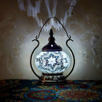 Moroccan Stained Glass Round Pot USB Rechargeable LED Portable Table Lamp Lumendat