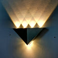 Modern Creative Aluminum Acrylic Stereo Triangle Pyramid Design LED Wall Sconce Lamp