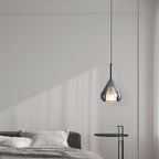 Contemporary Scandinavian Diamond Copper Glass 1-light Pendant Light for Bedroom