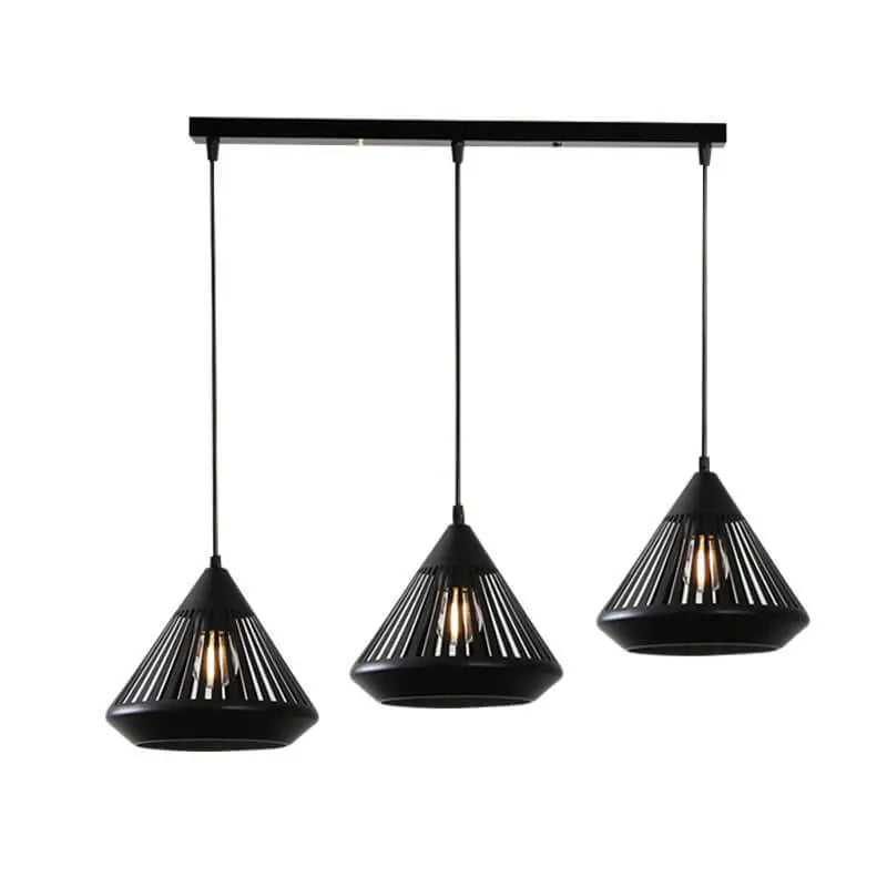 Modern Minimalist Iron Hollow Diamond Shape 1/3-light Island Light Chandelier Lumendat