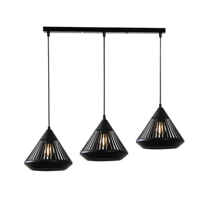 Modern Minimalist Iron Hollow Diamond Shape 1/3-light Island Light Chandelier