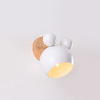 Lumendat Nordic Cartoon Bear Dome 1-Light Kids Wall Sconce Lamp Lumendat