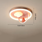 Lumendat Contemporary Creative Resin Kids Cartoon LED Flush Mount Ceiling Light For Bedroom Lumendat