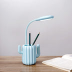 Lumendat Modern Children's Plastic Cactus Pencil Eye Protection USB LED Table Lamp Lumendat