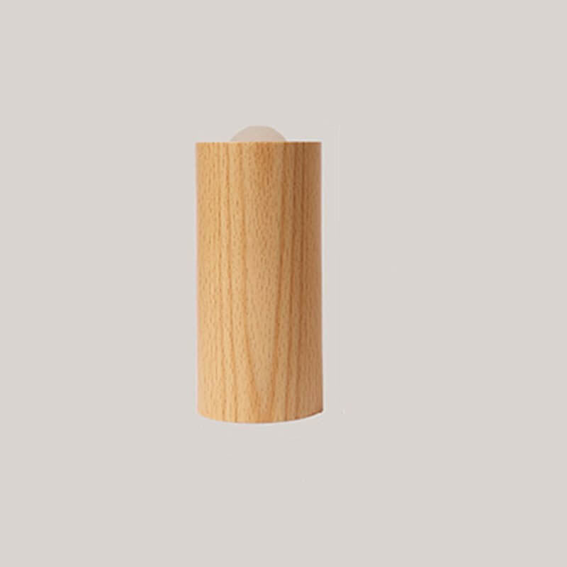Modern Simple Wooden Cylindrical USB LED Table Lamp Lumendat