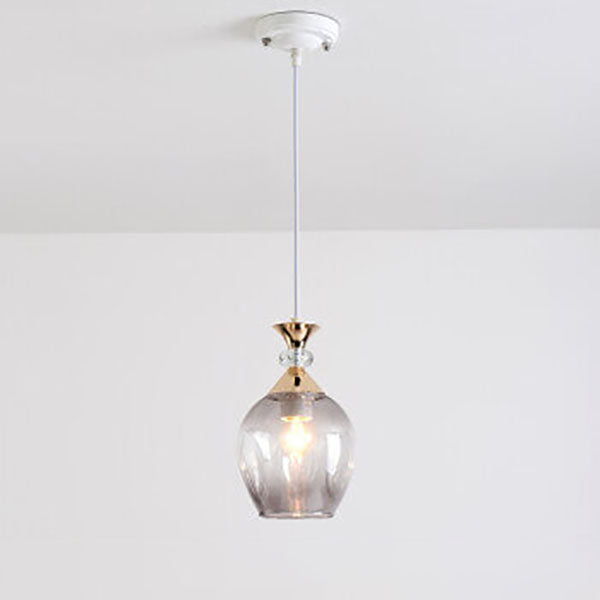 Contemporary Nordic Gradient Glass Metal Orb 1/3 Light Island Light Chandelier for Living Room