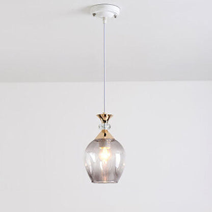Contemporary Nordic Gradient Glass Metal Orb 1/3 Light Island Light Chandelier for Living Room