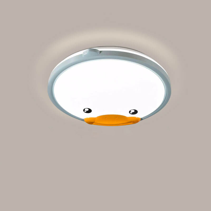 Lumendat Creative Adorable Duck Totoro Acrylic Round LED Kids Flush Mount Ceiling Light Lumendat