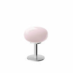 Nordic Vintage Cream Round Glass 1-Light Table Lamp Lumendat