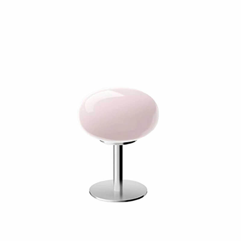 Nordic Vintage Cream Round Glass 1-Light Table Lamp Lumendat