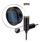 Modern Cylindrical Stainless Steel Waterproof Solar Outdoor Lawn LED Garden Ground Insert Landscape Light Lumendat