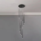 Modern Minimalist Tapered Tube Iron Acrylic LED Island Light Chandelier BulbSquare