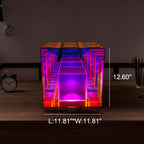Modern Acrylic RGB Line Rubik's Cube LED Table Lamp Lumendat