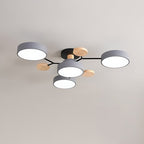Contemporary Scandinavian Round Molecule Branch Design LED Semi-Flush Mount Ceiling Light For Living Room Lumendat