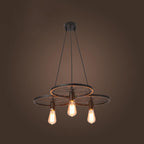Industrial Creative Personality Wrought Iron Wheels 1/3/6-light Chandelier BulbSquare