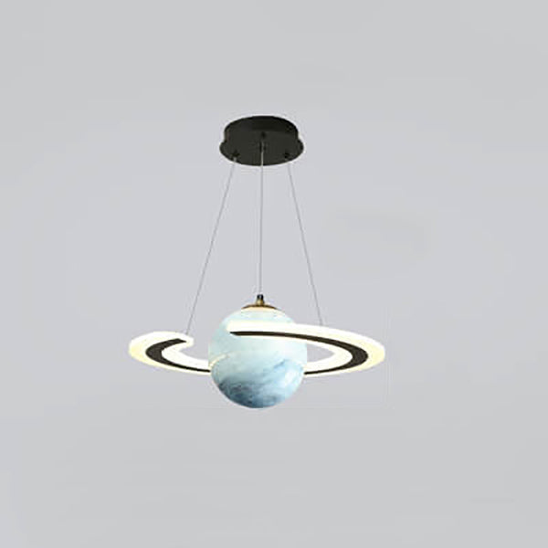 Lumendat Modern Creative Space Planet Circle Kids LED Chandelier Lumendat