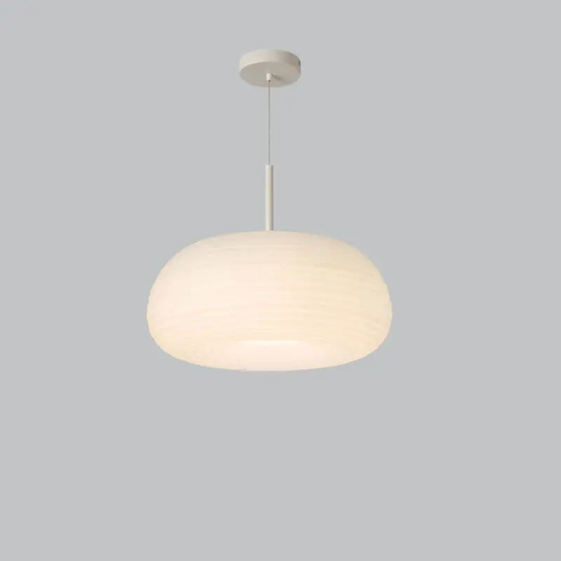 Modern Minimalist Pure White Round Iron Pe LED Pendant Light BulbSquare