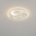 Lumendat Contemporary Creative Cartoon Stars Moon Acrylic LED Kids Flush Mount Ceiling Light For Living Room Lumendat