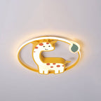 Cartoon Creative Giraffe Acrylic LED Flush Mount Ceiling Light