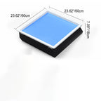 Modern Minimalist Smart Blue Sky Metal LED Flush Mount Ceiling Light for Living Room BulbSquare