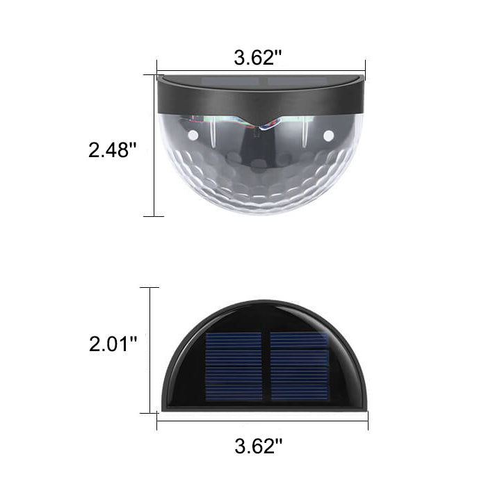 Solar Semi Circle Outdoor Waterproof Light Shadow Fence Wall Sconce Lamp Lumendat