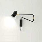Contemporary Nordic Iron Cylinder Long Pole Swing Arm Wall Sconce Lamp for Bedroom