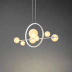 Modern Glass Long Bubble Magic Bean Island Light 7/10 Light Chandelier Lumendat