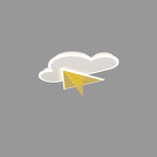 Lumendat Modern Art Deco Kids Iron Acrylic Cloud Plane LED Flush Mount Ceiling Light For Bedroom Lumendat