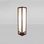 Traditional Chinese Rectangular Parchment Wood 1-Light Standing Floor Lamp For Entertainment Rooms Lumendat