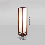 Traditional Chinese Rectangular Parchment Wood 1-Light Standing Floor Lamp For Entertainment Rooms Lumendat