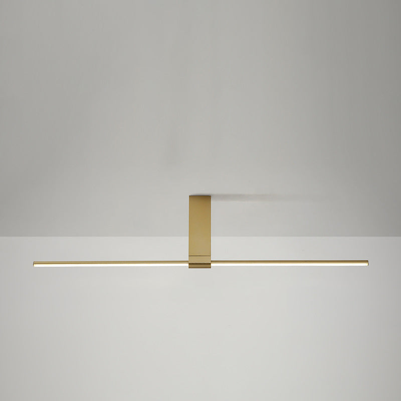 Modern Minimalist Aluminum Acrylic Strip Rectangle LED Semi-flush Mount Ceiling Light for Hallway