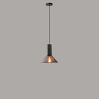 Contemporary Industrial Cylindrical Tapered Cement Iron 1-light Pendant Light for Living Room Lumendat
