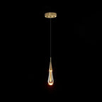 Contemporary Scandinavian Water Drops Iron Aluminum Crystal LED Chandelier for Bedroom Lumendat