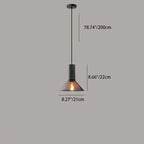 Contemporary Industrial Cylindrical Tapered Cement Iron 1-light Pendant Light for Living Room Lumendat