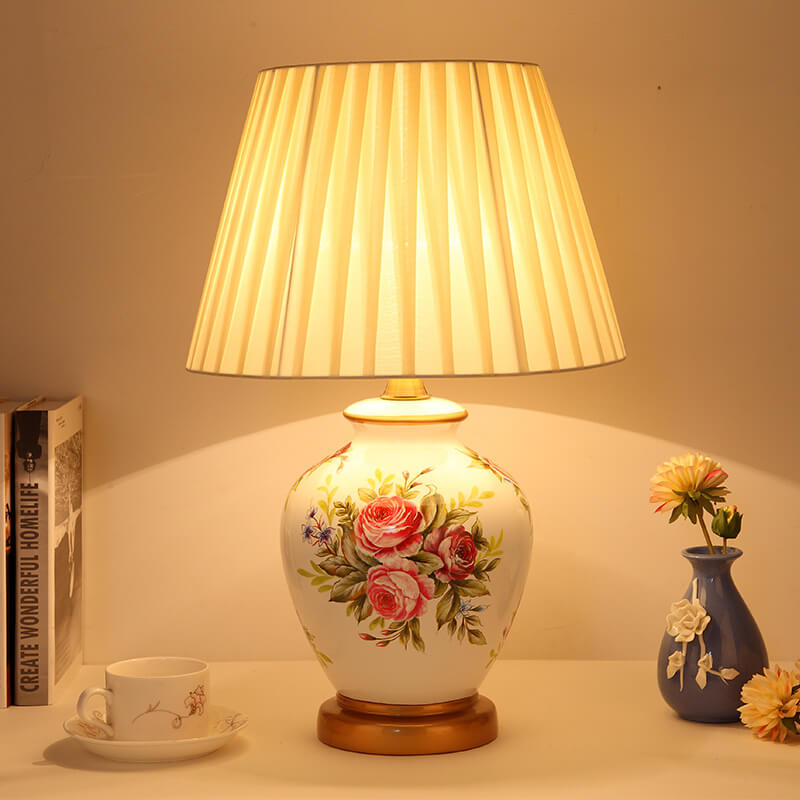Modern Creative Warm Ceramic Cylindrical 1-Light Table Lamp Lumendat