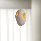Japanese Wabi-sabi Resin Geometric Circle 1-light Pendant Light BulbSquare